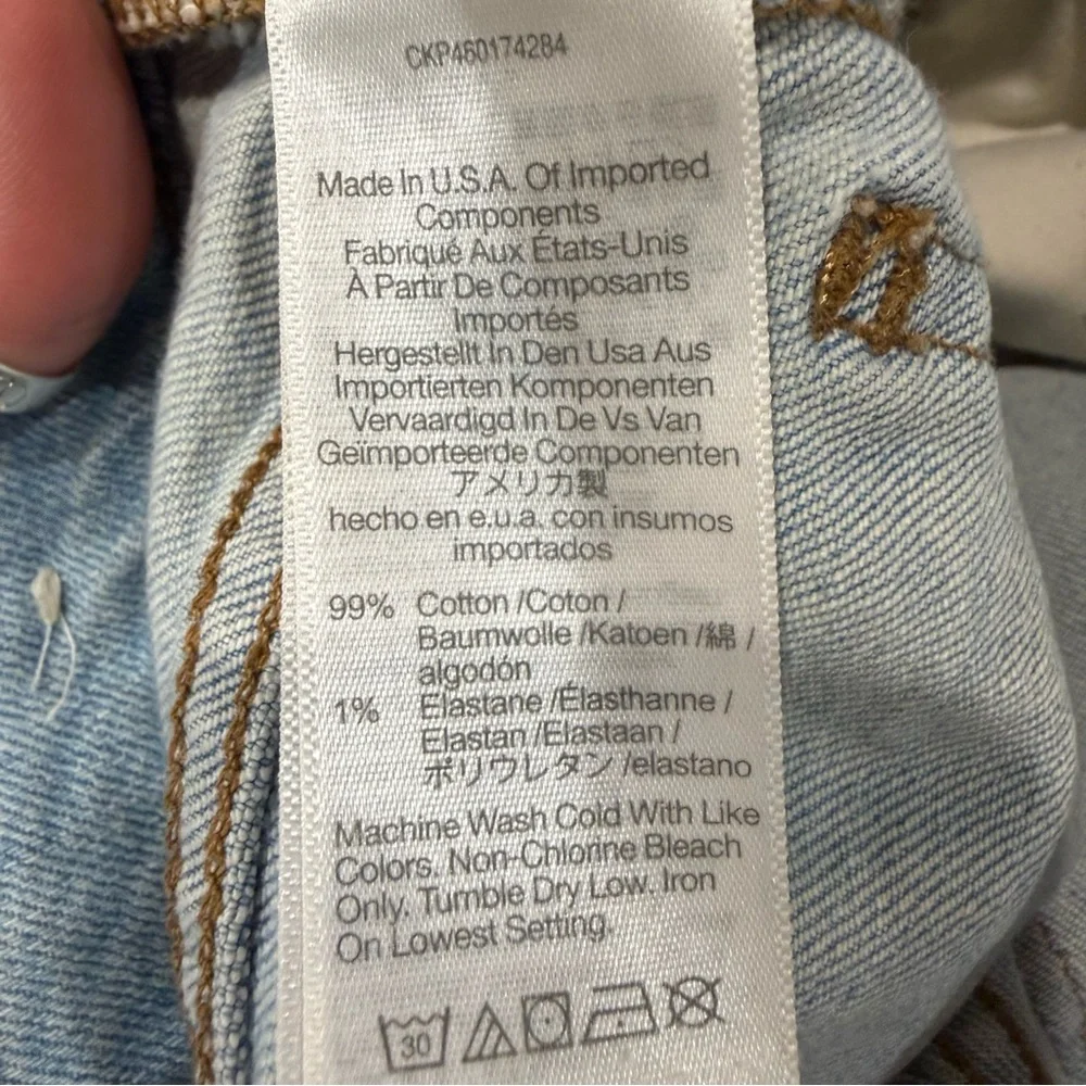 Madewell The Perfect Vintage Straight Denim Jeans Women’s 25 Danny Wash Knee Rip - Picture 13 of 13